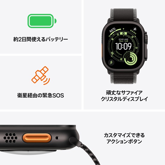 Apple Watch Ultra 3 特長や機能についての画像