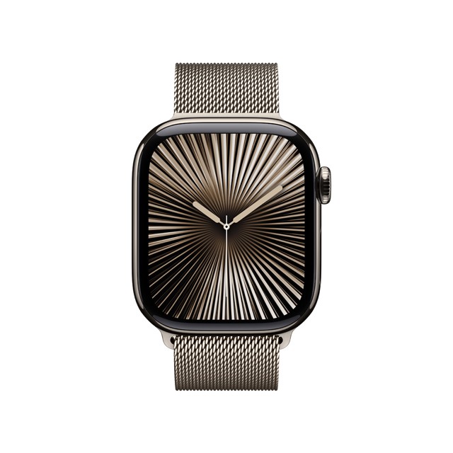 Apple Watch Series 10 ナチュラルチタニウムケース正面画像