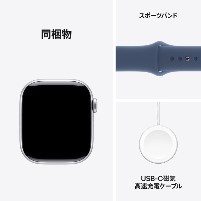 Apple Watch Series 10 シルバーアルミニウムケース同梱物やバンドについての画像