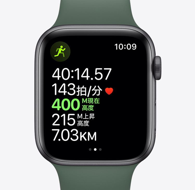 Apple watch 5 トレーニングの測定値