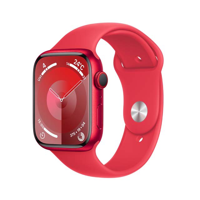 Apple Watch Series 9 (PRODUCT) RED TM アルミニウムケース斜め画像
