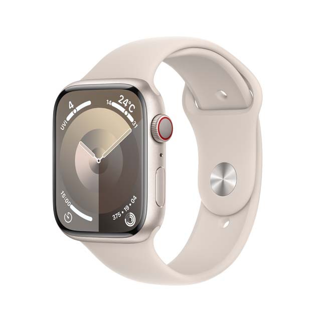 Apple Watch Series 9 スターライトアルミニウムケース斜め画像