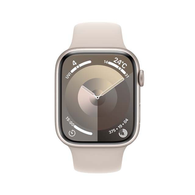 Apple Watch Series 9 スターライトアルミニウムケース正面画像