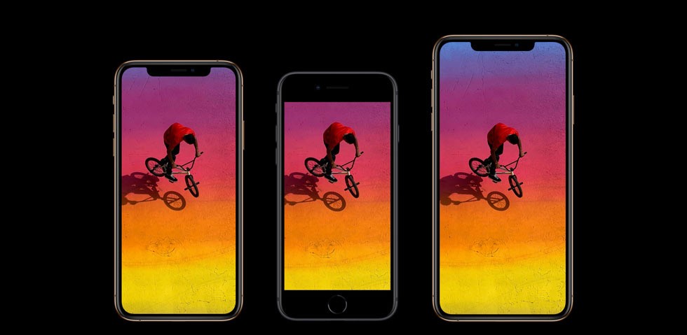 iPhone XS（テンエス）・iPhone 8（エイト）・iPhone XS Max（テンエス マックス）のスクリーンの比較