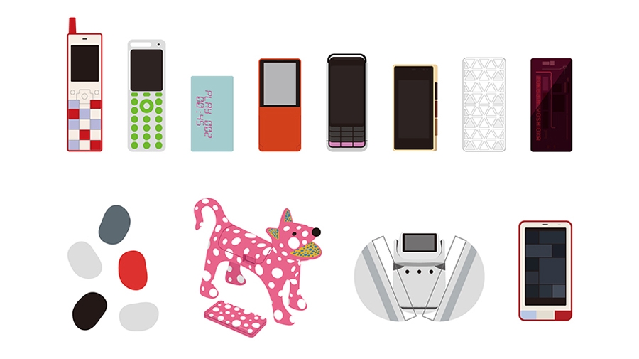 au Design project 15周年記念展覧会「ケータイの形態学 展 - The morphology of mobile phones -」を開催