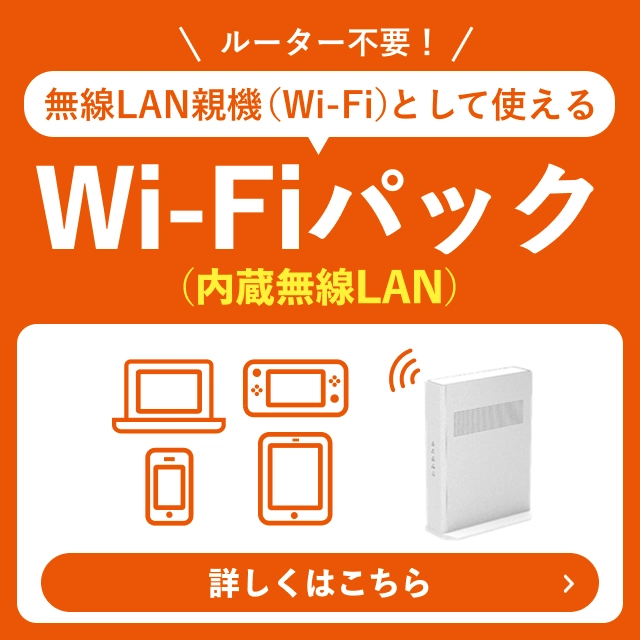 Wi-Fiパック（内蔵無線LAN） | 無線LANサービス | オプションサービス
