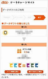 データギフト 料金 割引 スマートフォン 携帯電話 Au