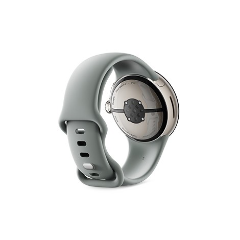 Google Pixel Watch 2 Champagne Gold アルミケース／Hazel アクティブバンド 側面
