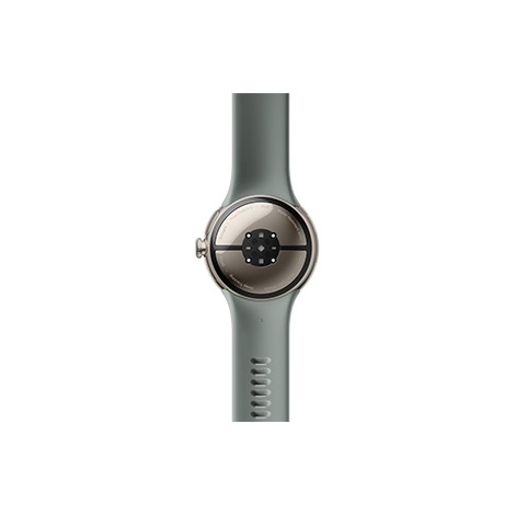 Google Pixel Watch 2 Champagne Gold アルミケース／Hazel アクティブバンド 背面