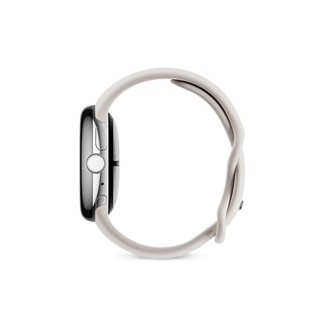 Google Pixel Watch 2 Polished Silver アルミケース／Porcelain アクティブバンド 背面