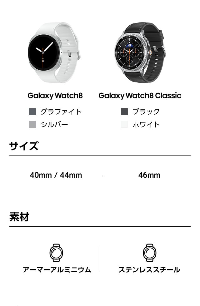 Galaxy Watch 8 Classic ブラック LTE版【新品】 Galaxy Watch8 40mm  