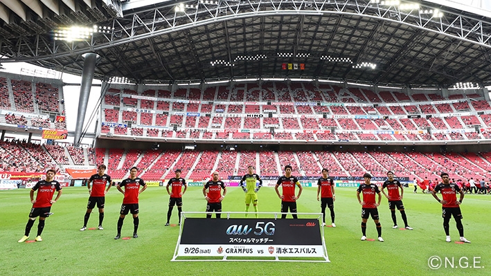 名古屋グランパス Auスペシャルマッチデーで 5gによる新しいサッカー観戦体験が本格始動